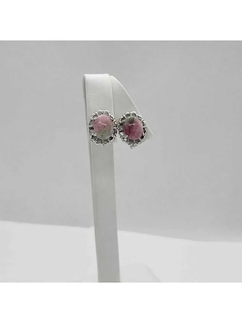 Brand New Pink green Agate Earrings
